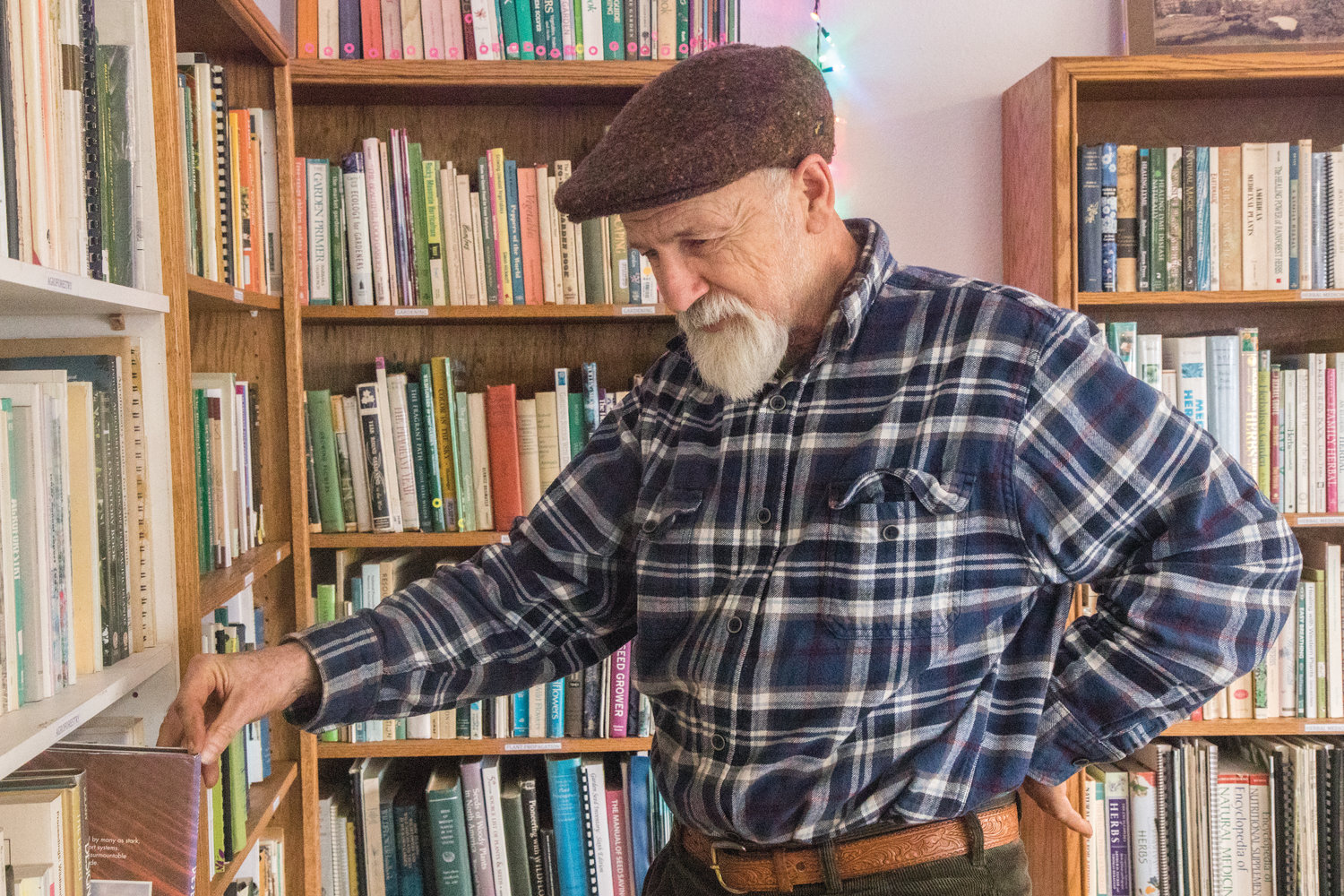 Michael Pilarski, a farmer and advocate for regenerative agriculture, has opened a reference library of books on farming practices, plants, trees, climate and more.