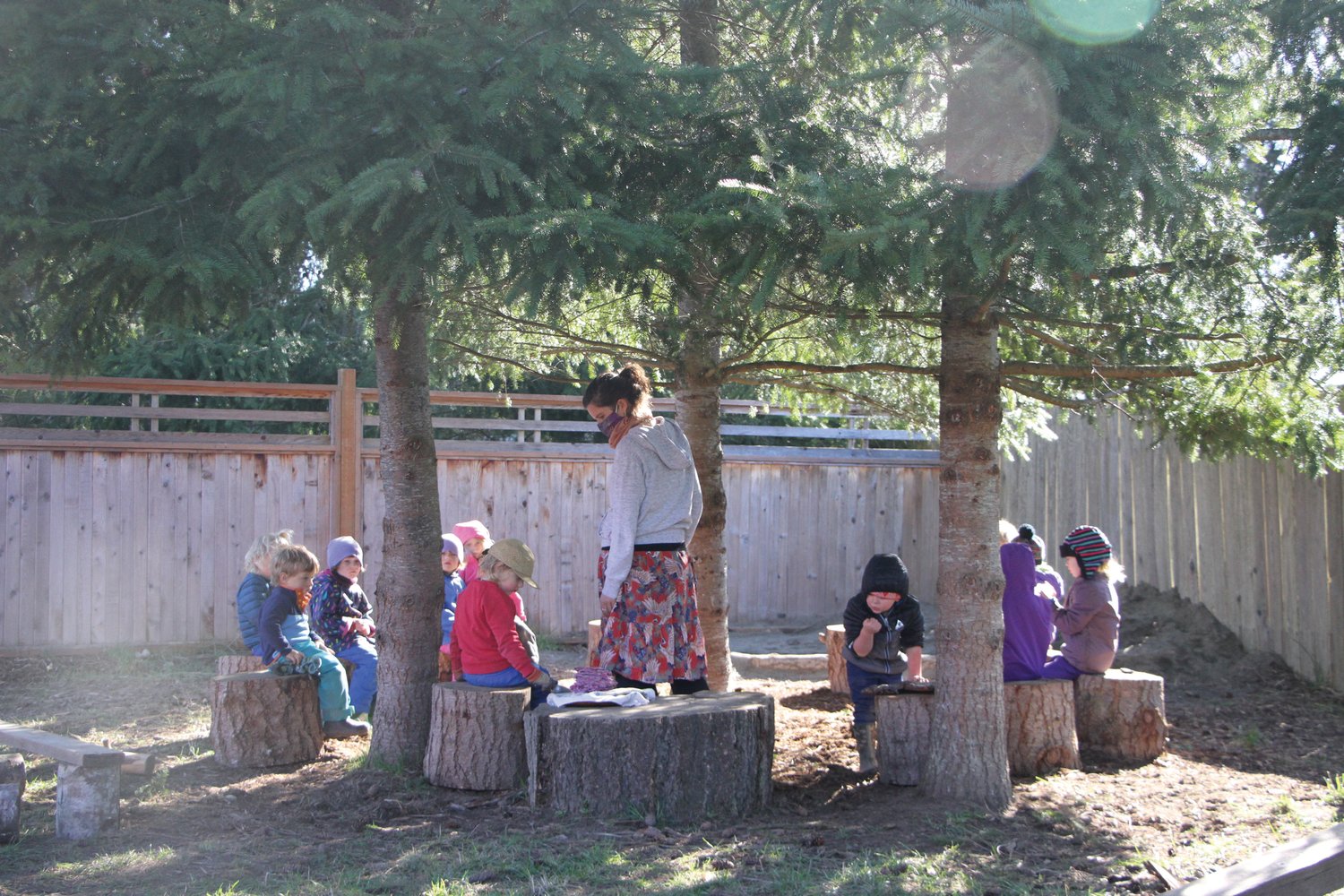 Sunfield teachers have creatively harnessed the environment through the use of outdoor classrooms.