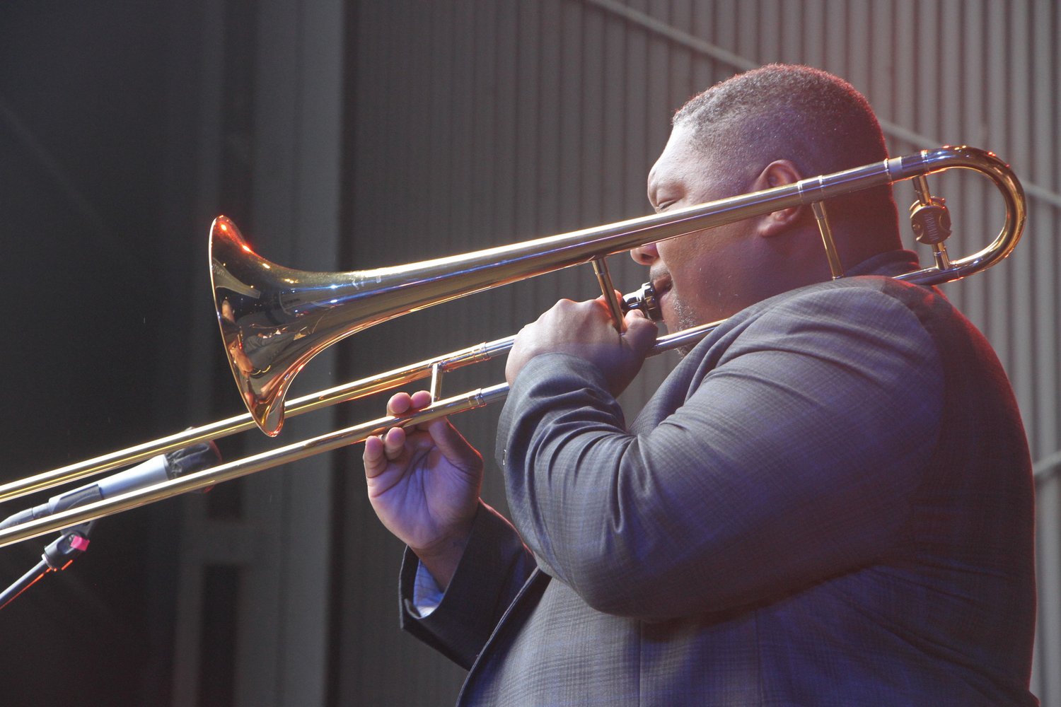 Wycliffe Gordon plays the trombone.