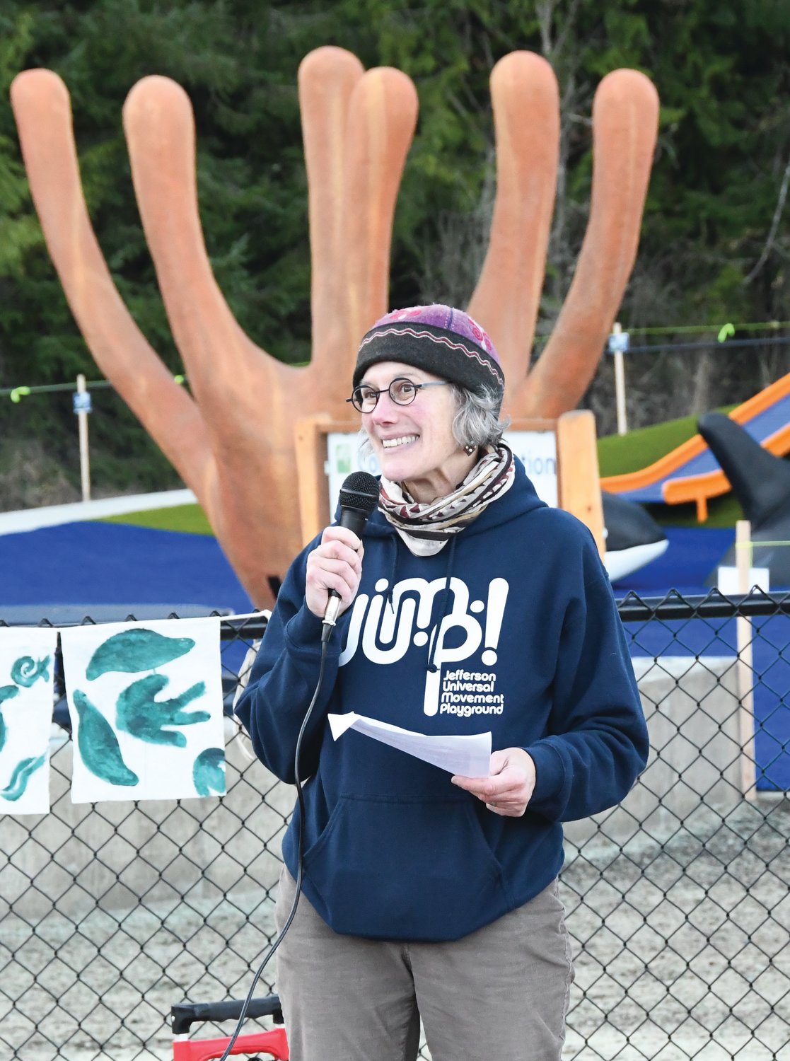 Sarah Grossman, the president of JUMP! lauds the community for aiding her and other volunteers in turning the play space from an idea into reality.